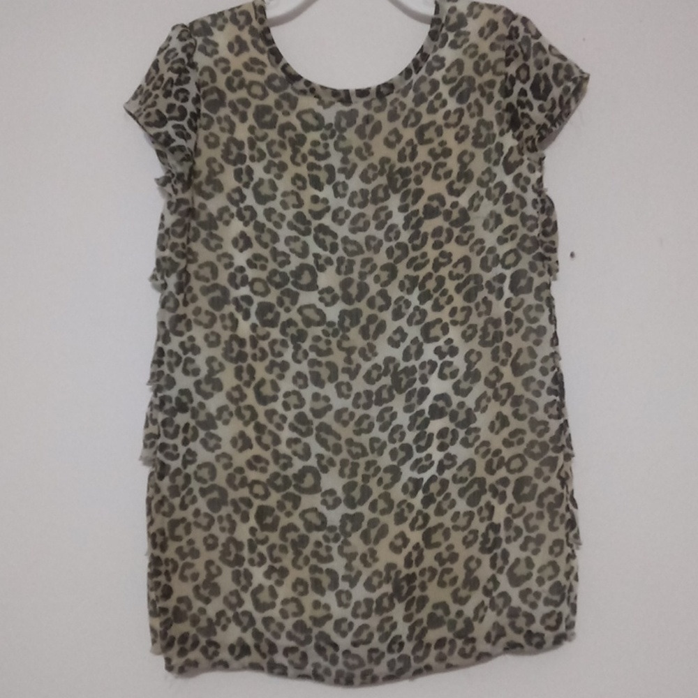 George Leopard Ruffle Top - Picture 4 of 4